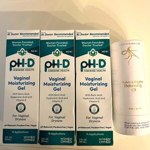 Brand new.  Unopened.  Vaginal moisturizing gel and balancing oil.